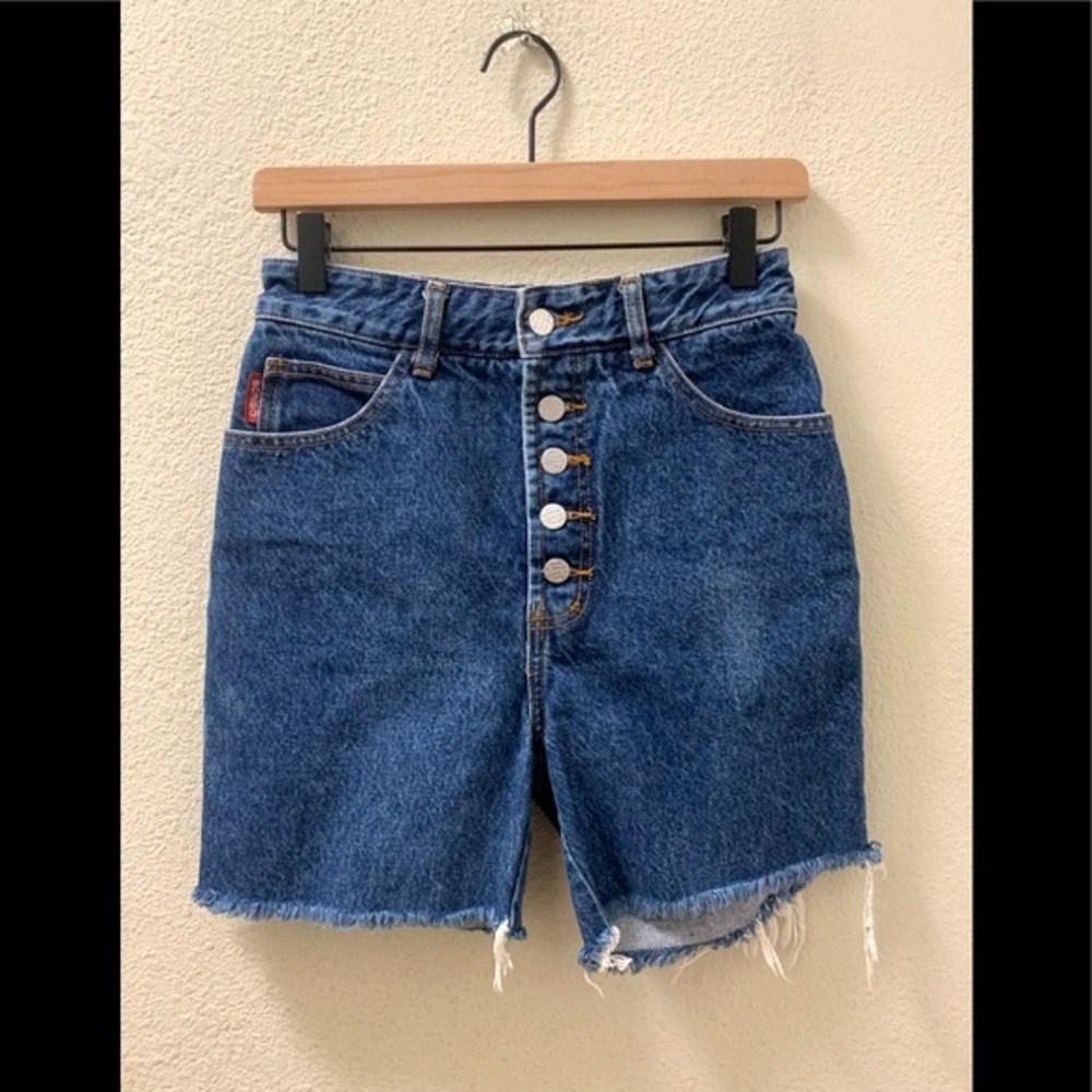 Vintage Bongo High Waist Button Fly Denim Shorts